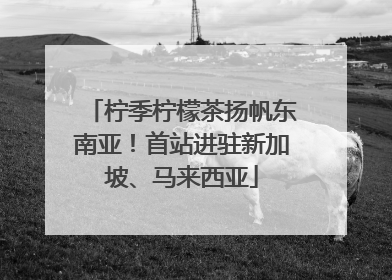 柠季柠檬茶扬帆东南亚！首站进驻新加坡、马来西亚