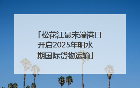 松花江最末端港口开启2025年明水期国际货物运输