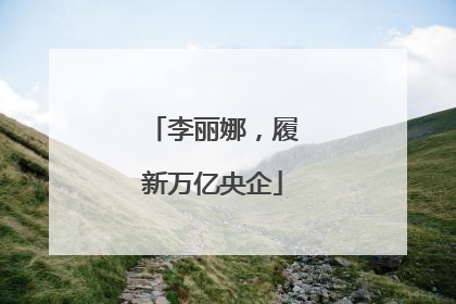 李丽娜，履新万亿央企