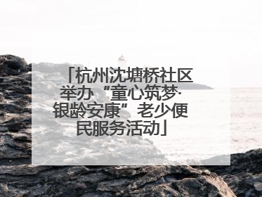 杭州沈塘桥社区举办“童心筑梦·银龄安康”老少便民服务活动
