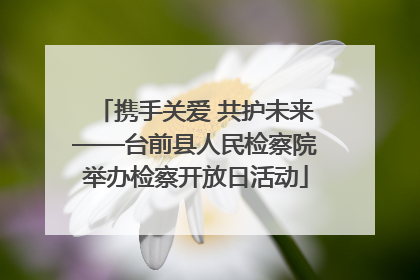 携手关爱 共护未来——台前县人民检察院举办检察开放日活动