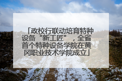 政校行联动培育特种设备“新工匠”，全省首个特种设备学院在黄冈职业技术学院成立