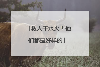 救人于水火！他们都是好样的