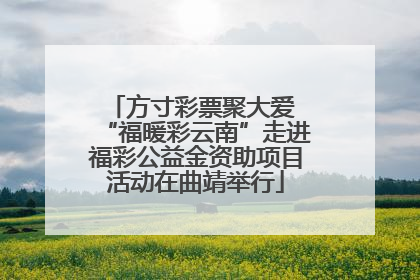 方寸彩票聚大爱 “福暖彩云南”走进福彩公益金资助项目活动在曲靖举行
