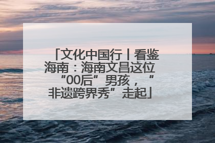 文化中国行丨看鉴海南：海南文昌这位“00后”男孩，“非遗跨界秀”走起