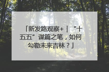 新发路观察+｜“十五五”谋篇之笔，如何勾勒未来吉林？