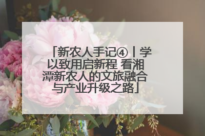 新农人手记④丨学以致用启新程 看湘潭新农人的文旅融合与产业升级之路