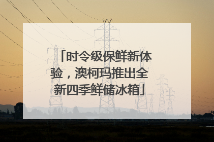 时令级保鲜新体验，澳柯玛推出全新四季鲜储冰箱