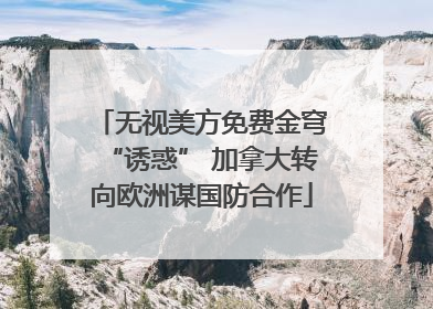 无视美方免费金穹“诱惑” 加拿大转向欧洲谋国防合作