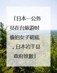 日本一公务员在台旅游时偷拍女子裙底，日本岩手县政府致歉