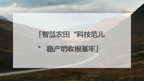 智慧农田“科技范儿” 稳产增收根基牢