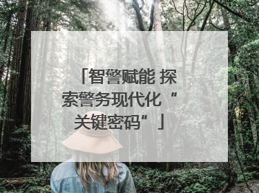 智警赋能 探索警务现代化“关键密码”