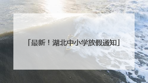 最新！湖北中小学放假通知