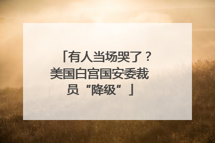 有人当场哭了？美国白宫国安委裁员“降级”
