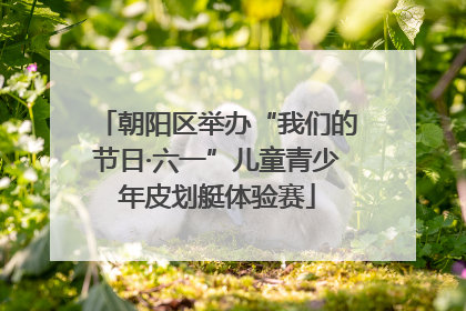 朝阳区举办“我们的节日·六一”儿童青少年皮划艇体验赛