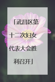 武昌区第十二次妇女代表大会胜利召开