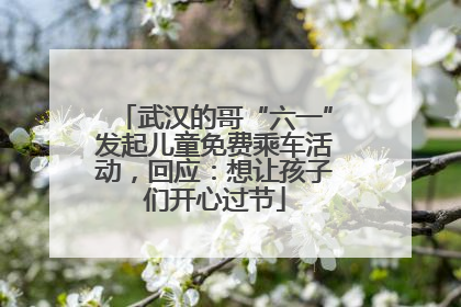 武汉的哥“六一”发起儿童免费乘车活动，回应：想让孩子们开心过节