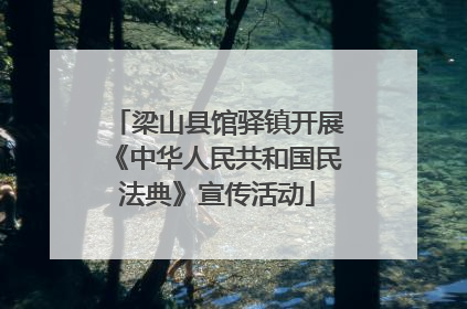 梁山县馆驿镇开展《中华人民共和国民法典》宣传活动