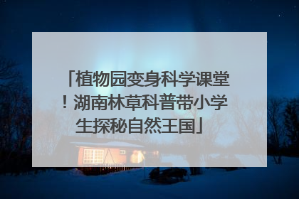 植物园变身科学课堂！湖南林草科普带小学生探秘自然王国