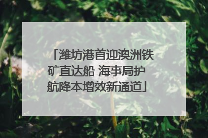潍坊港首迎澳洲铁矿直达船 海事局护航降本增效新通道