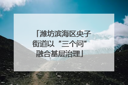 潍坊滨海区央子街道以“三个问”融合基层治理