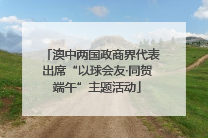 澳中两国政商界代表出席“以球会友·同贺端午”主题活动