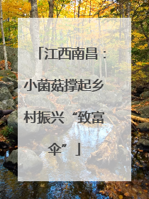 江西南昌：小菌菇撑起乡村振兴“致富伞”