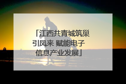 江西共青城筑巢引凤来 赋能电子信息产业发展