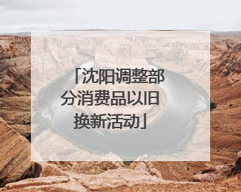 沈阳调整部分消费品以旧换新活动