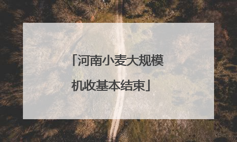 河南小麦大规模机收基本结束