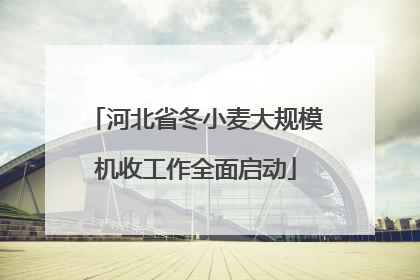 河北省冬小麦大规模机收工作全面启动