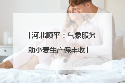 河北顺平：气象服务助小麦生产保丰收