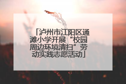 泸州市江阳区通滩小学开展“校园周边环境清扫”劳动实践志愿活动