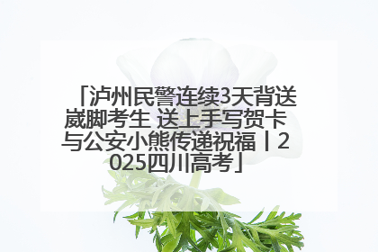 泸州民警连续3天背送崴脚考生 送上手写贺卡与公安小熊传递祝福丨2025四川高考