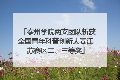 泰州学院两支团队斩获全国青年科普创新大赛江苏赛区二、三等奖