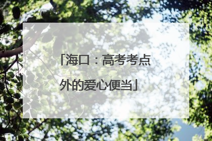 海口：高考考点外的爱心便当