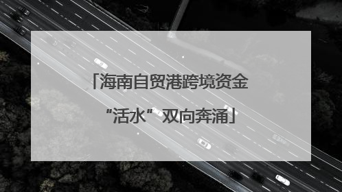 海南自贸港跨境资金“活水”双向奔涌