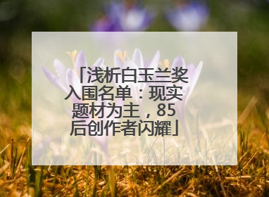 浅析白玉兰奖入围名单：现实题材为主，85后创作者闪耀