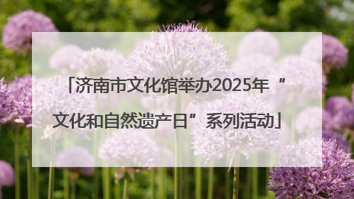 济南市文化馆举办2025年“文化和自然遗产日”系列活动