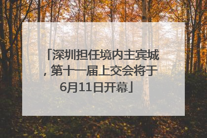 深圳担任境内主宾城，第十一届上交会将于6月11日开幕