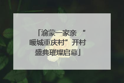 渝蒙一家亲 “暖城重庆村”开村盛典璀璨启幕