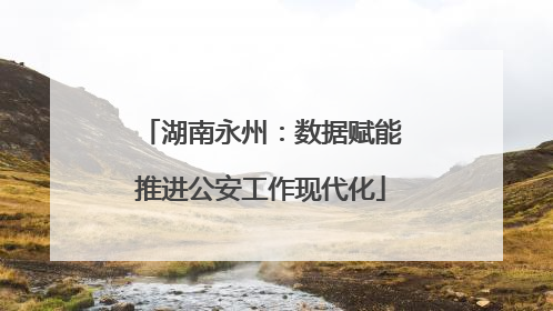 湖南永州：数据赋能推进公安工作现代化