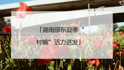 湖南邵东夏季“村晚”活力迸发
