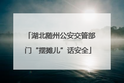 湖北随州公安交管部门“摆摊儿”话安全