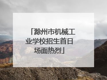 滁州市机械工业学校招生首日场面热烈