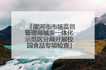 漯河市市场监督管理局城乡一体化示范区分局开展校园食品专项检查