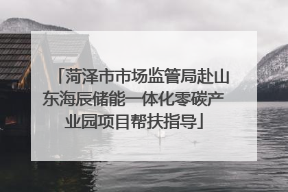 菏泽市市场监管局赴山东海辰储能一体化零碳产业园项目帮扶指导