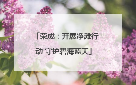 荣成：开展净滩行动 守护碧海蓝天