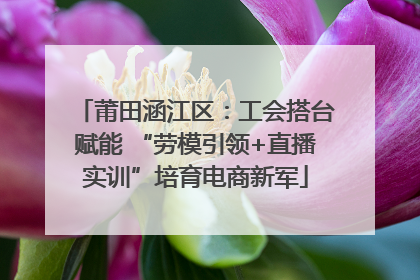莆田涵江区：工会搭台赋能 “劳模引领+直播实训”培育电商新军