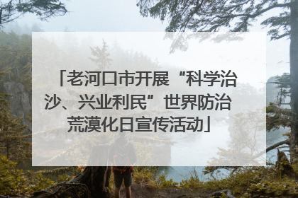 老河口市开展“科学治沙、兴业利民”世界防治荒漠化日宣传活动